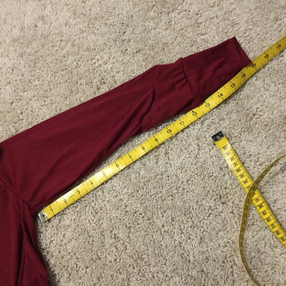 Lucky Burgundy Long Sleeve Bubble Hem Jersey Top - Picture 14 of 14